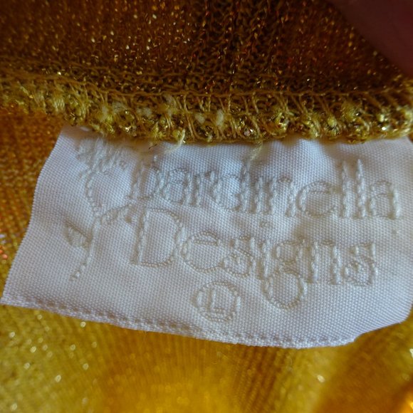 Retro '90s Gold Lurex Top, Wmns Lg - Picture 2 of 5